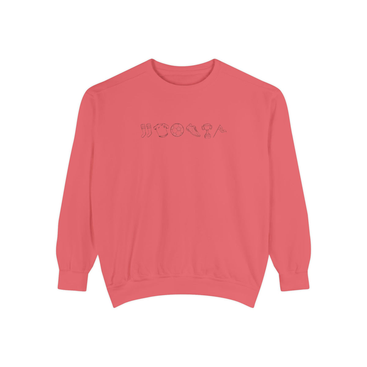 Minimalistic Soccer Icons Adult Crewneck Sweatshirt