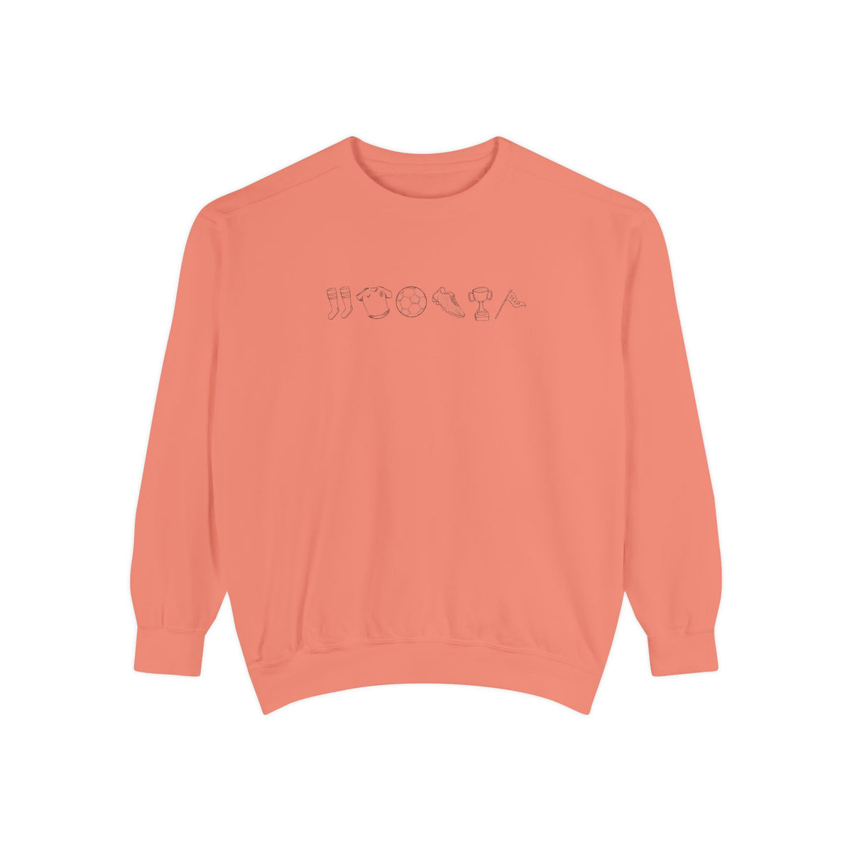 Minimalistic Soccer Icons Adult Crewneck Sweatshirt