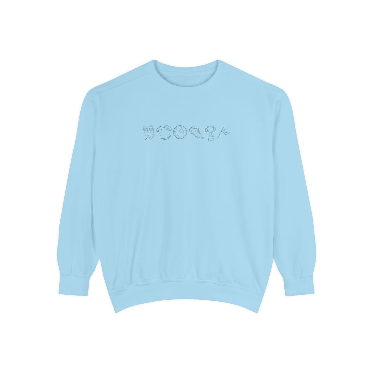 Minimalistic Soccer Icons Adult Crewneck Sweatshirt
