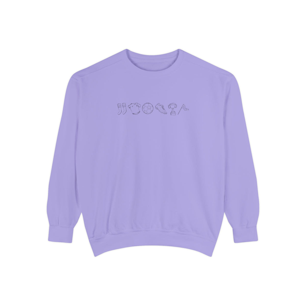 Minimalistic Soccer Icons Adult Crewneck Sweatshirt