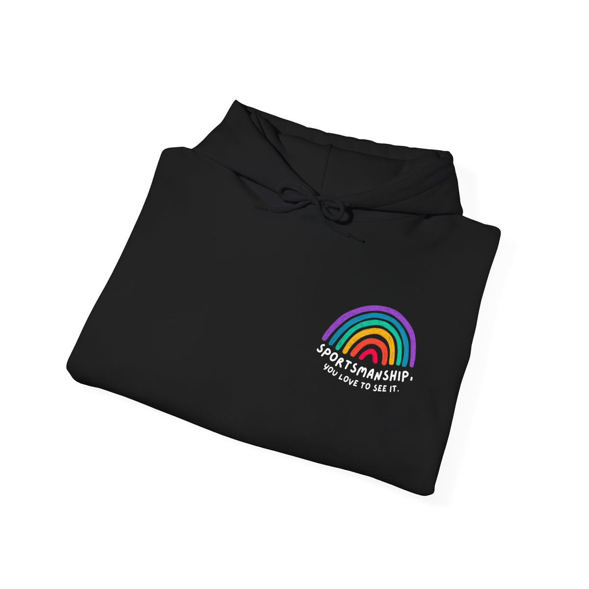 Sportsmanship Rainbow Pride Adult Hooded Sweatshirt