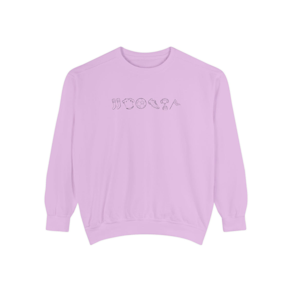 Minimalistic Soccer Icons Adult Crewneck Sweatshirt