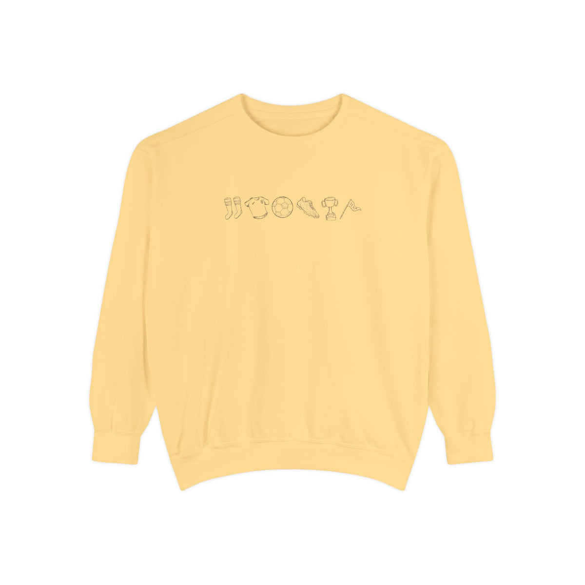 Minimalistic Soccer Icons Adult Crewneck Sweatshirt
