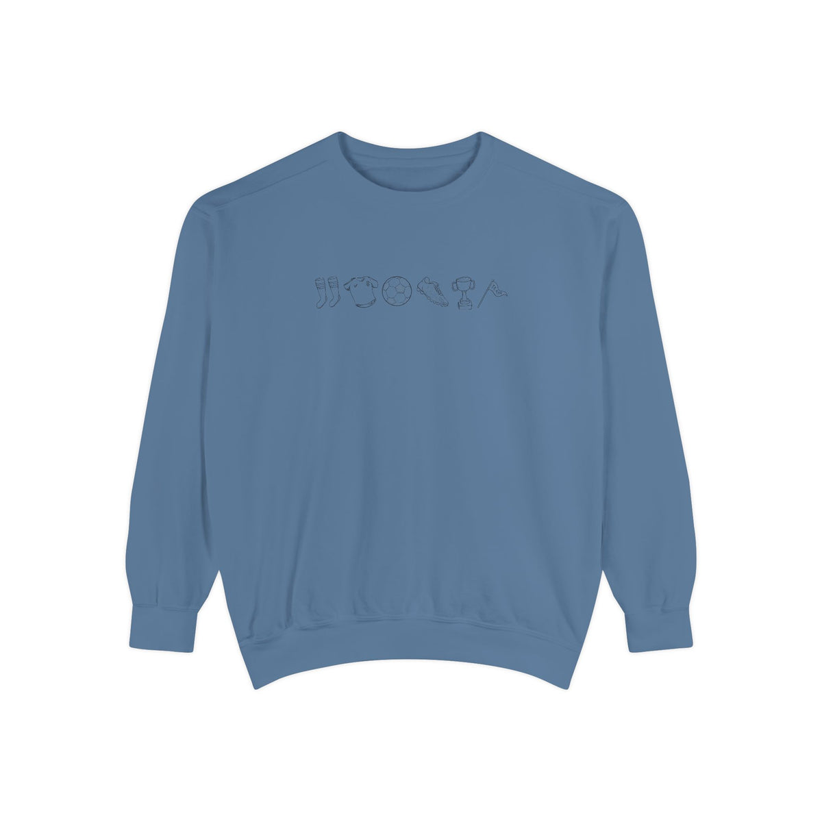 Minimalistic Soccer Icons Adult Crewneck Sweatshirt