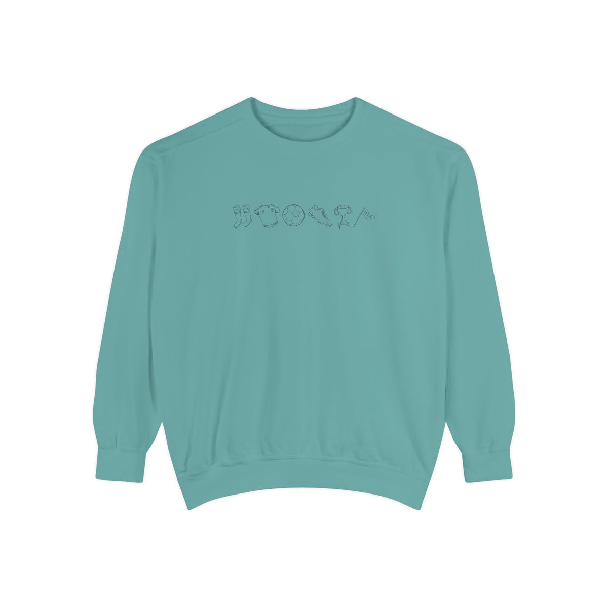 Minimalistic Soccer Icons Adult Crewneck Sweatshirt