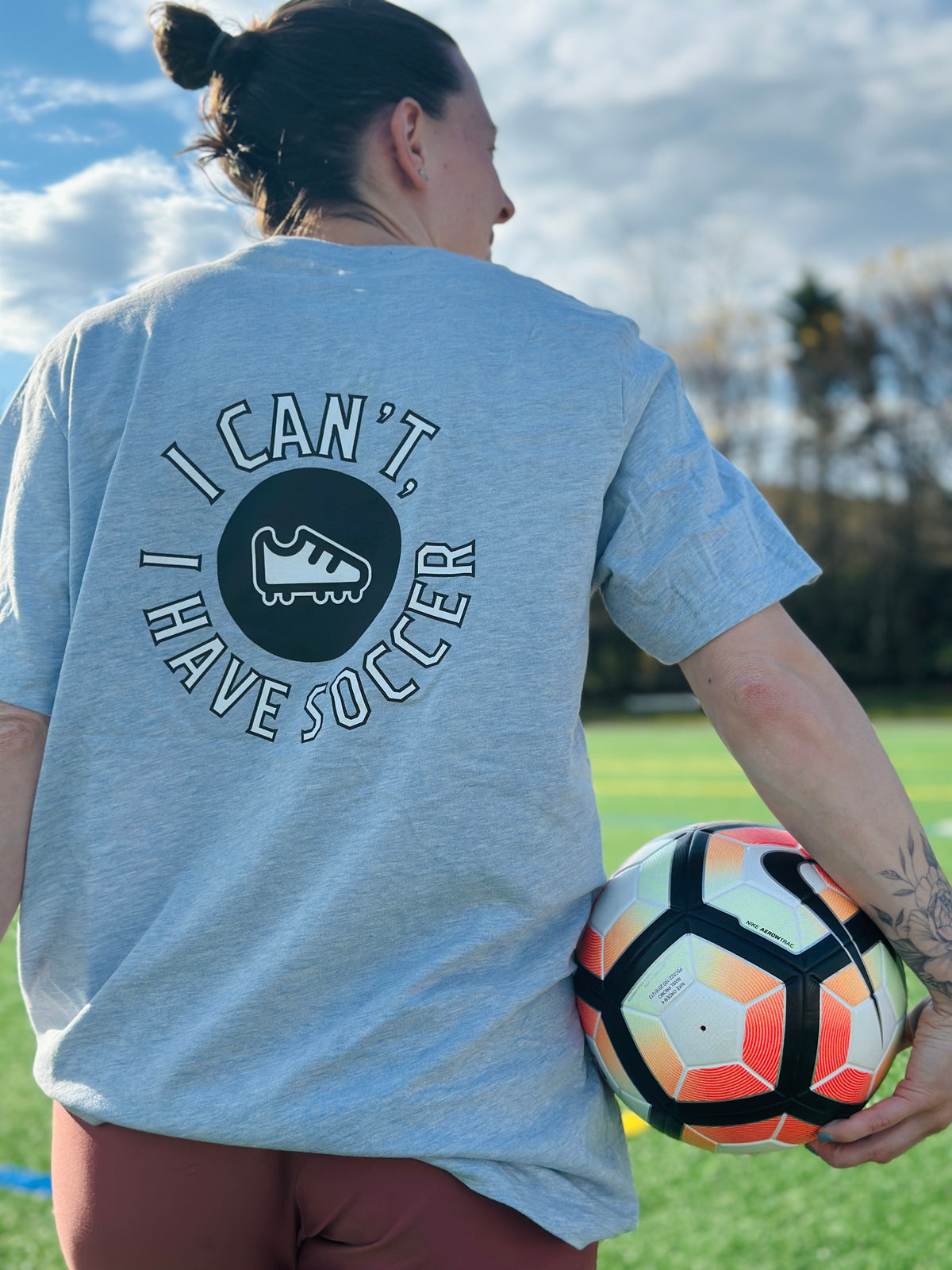 I Can't I Have Soccer Logo Adult T-Shirt