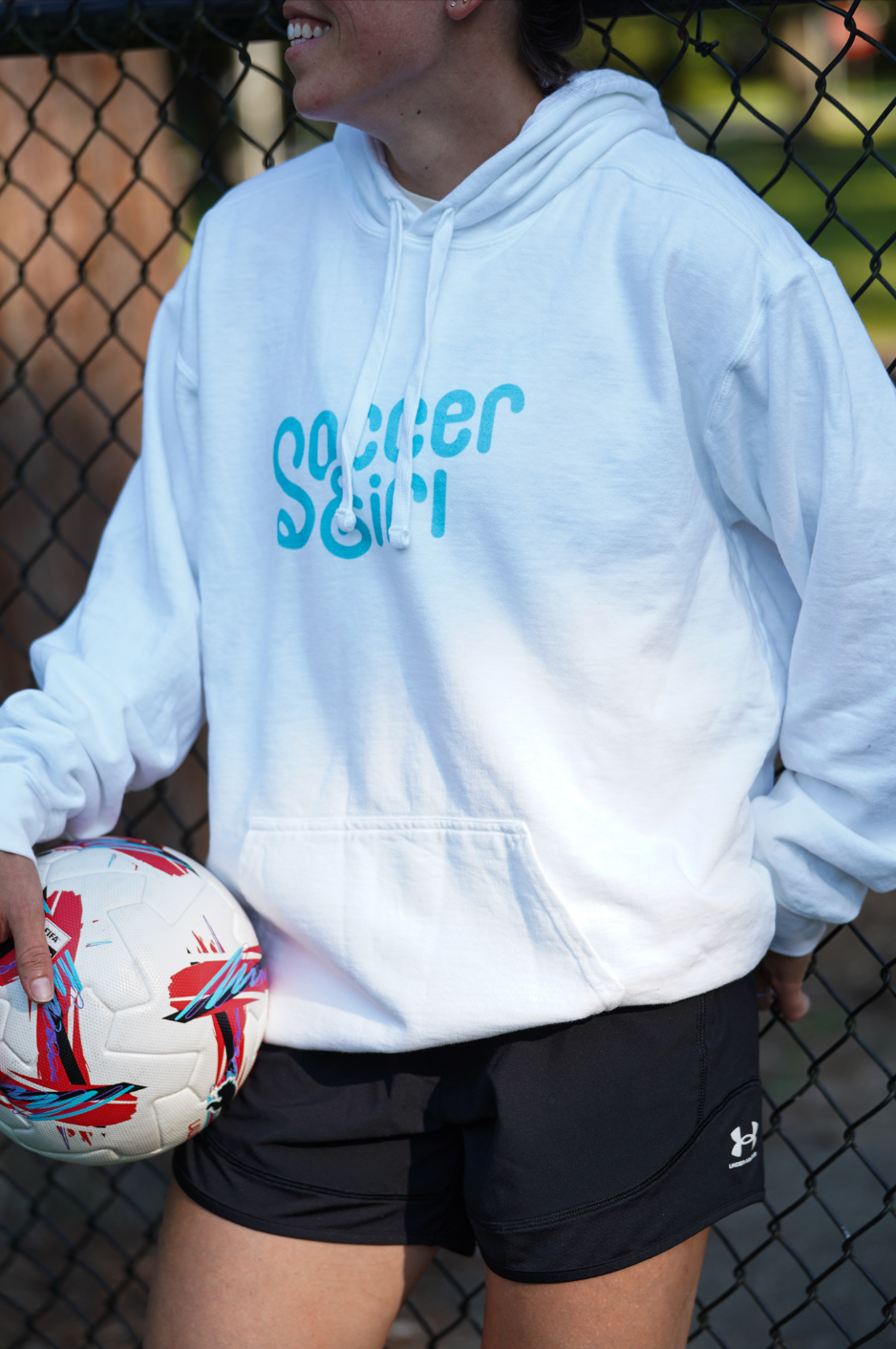 Soccer Girl Adult Hooded Sweatshirt