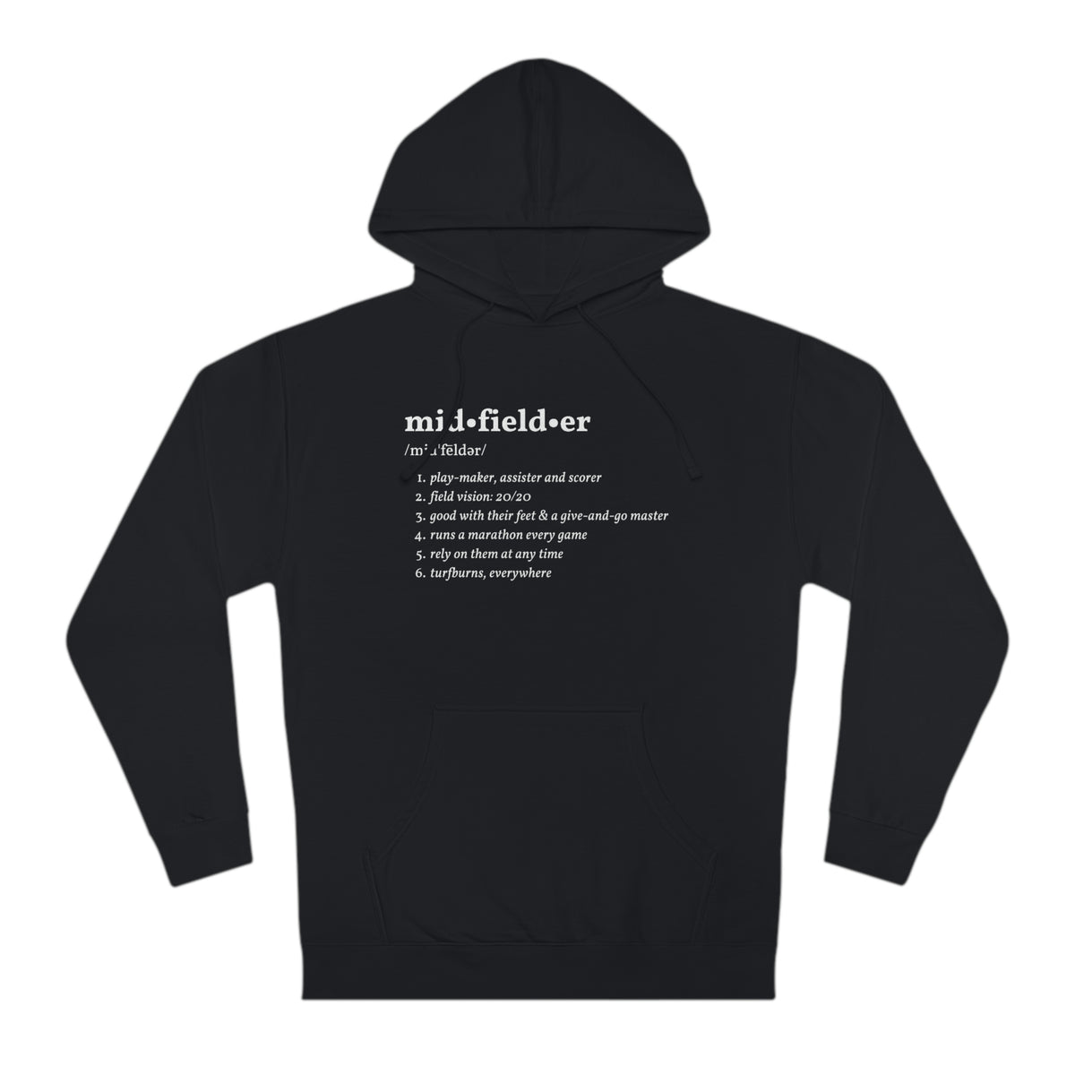 Midfielder Definition Adult Hooded Sweatshirt