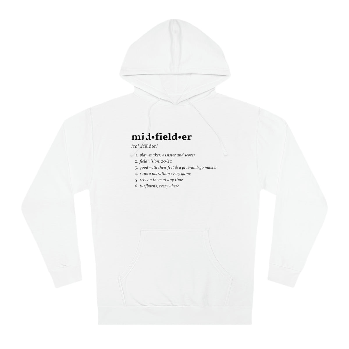 Midfielder Definition Adult Hooded Sweatshirt