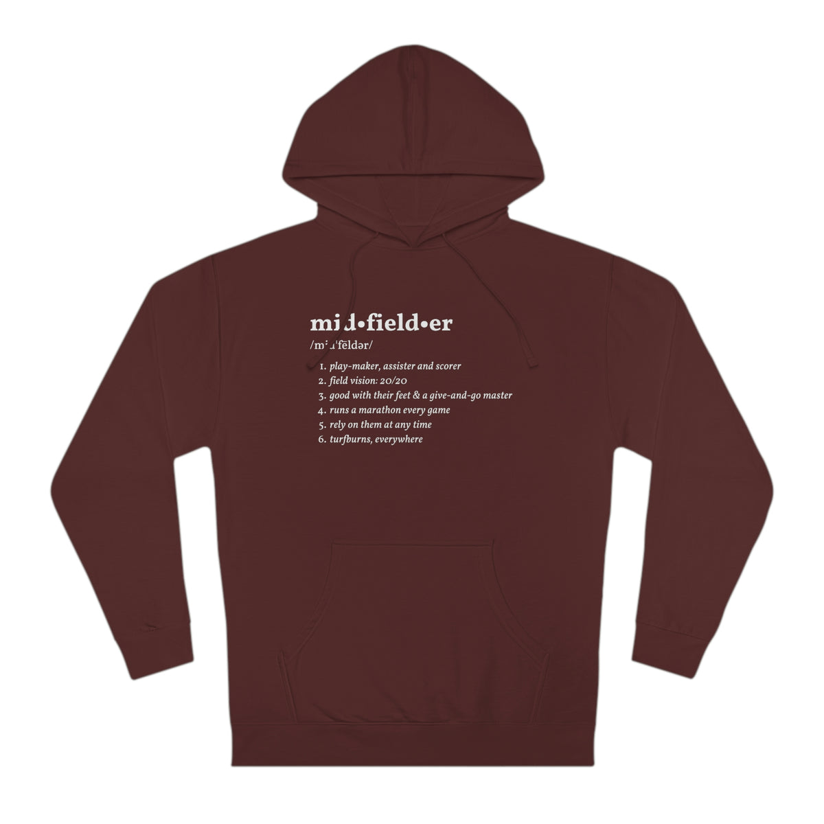 Midfielder Definition Adult Hooded Sweatshirt