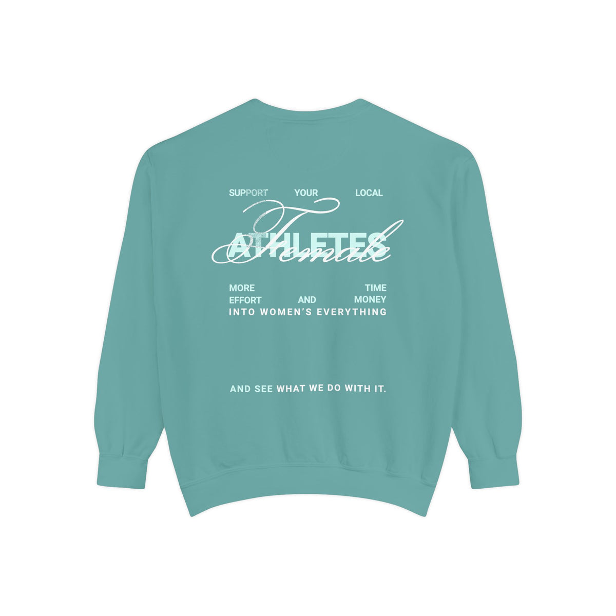 Support Female Athletes Adult Crewneck Sweatshirt