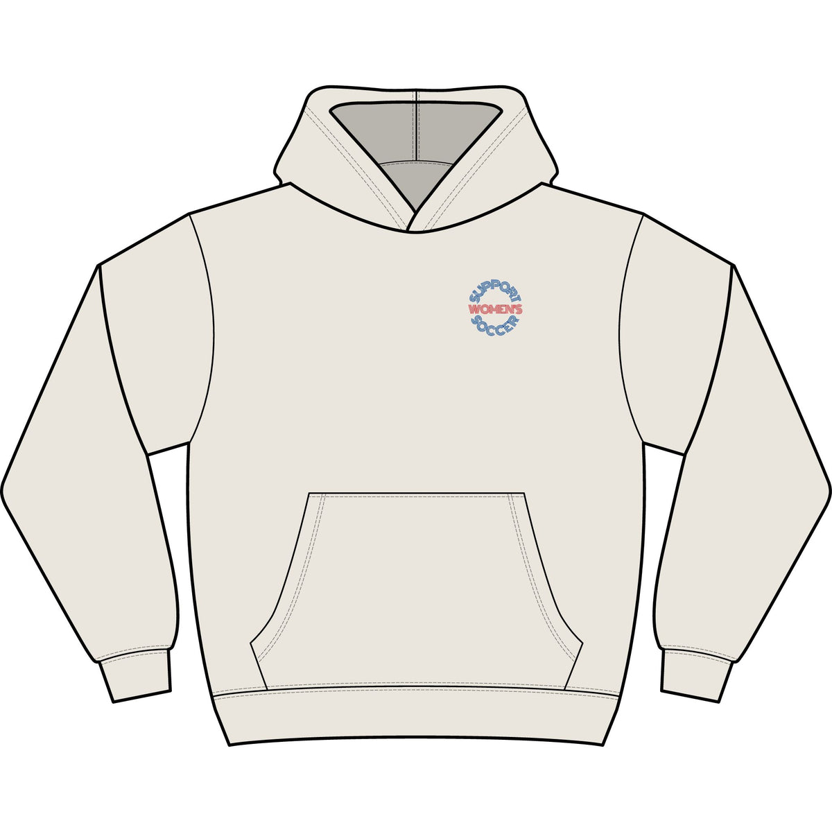 Support Women's Soccer Adult Hooded Sweatshirt