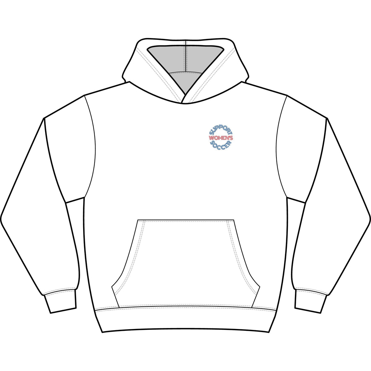 Support Women's Soccer Adult Hooded Sweatshirt