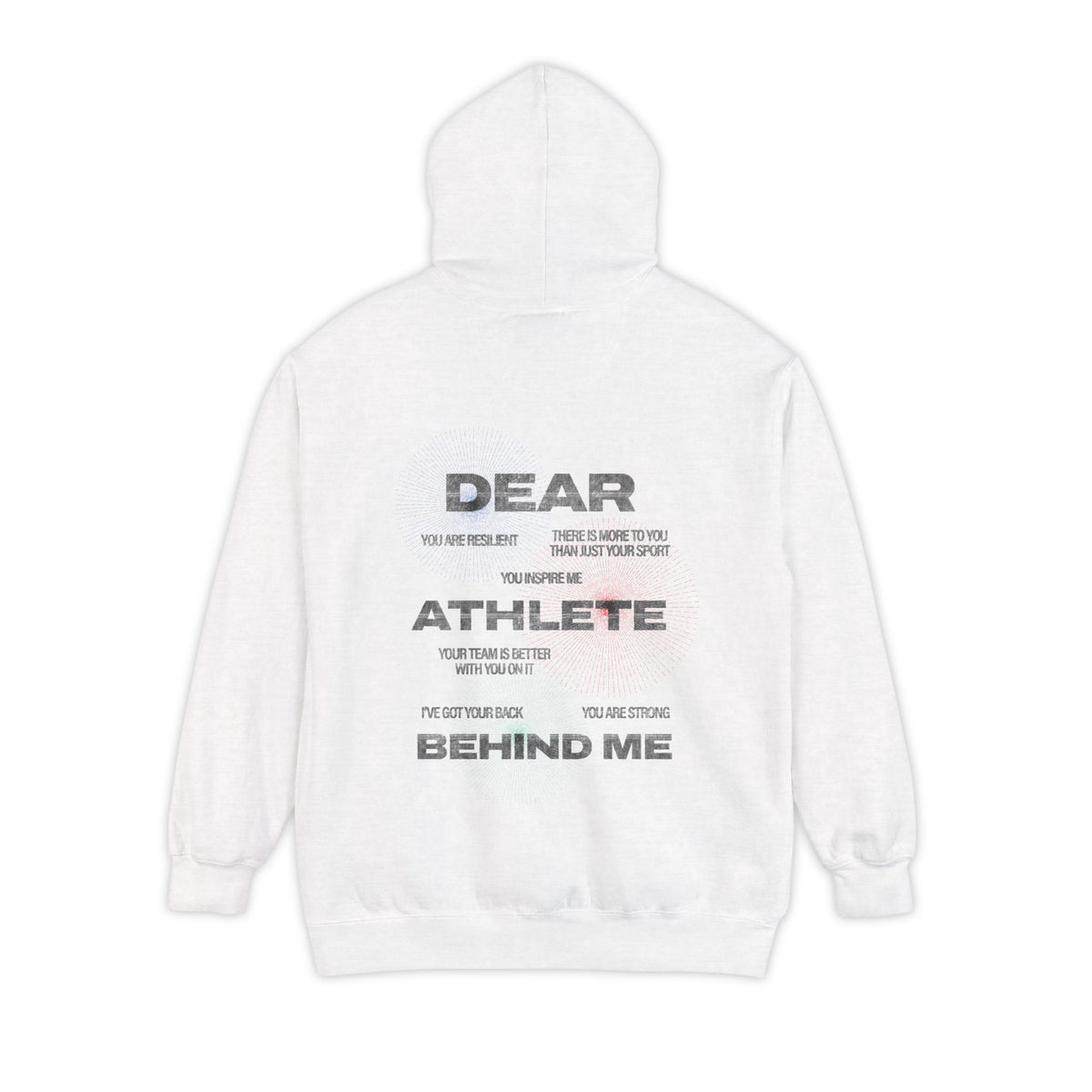 Dear Athlete Behind Me Distressed Hooded Sweatshirt