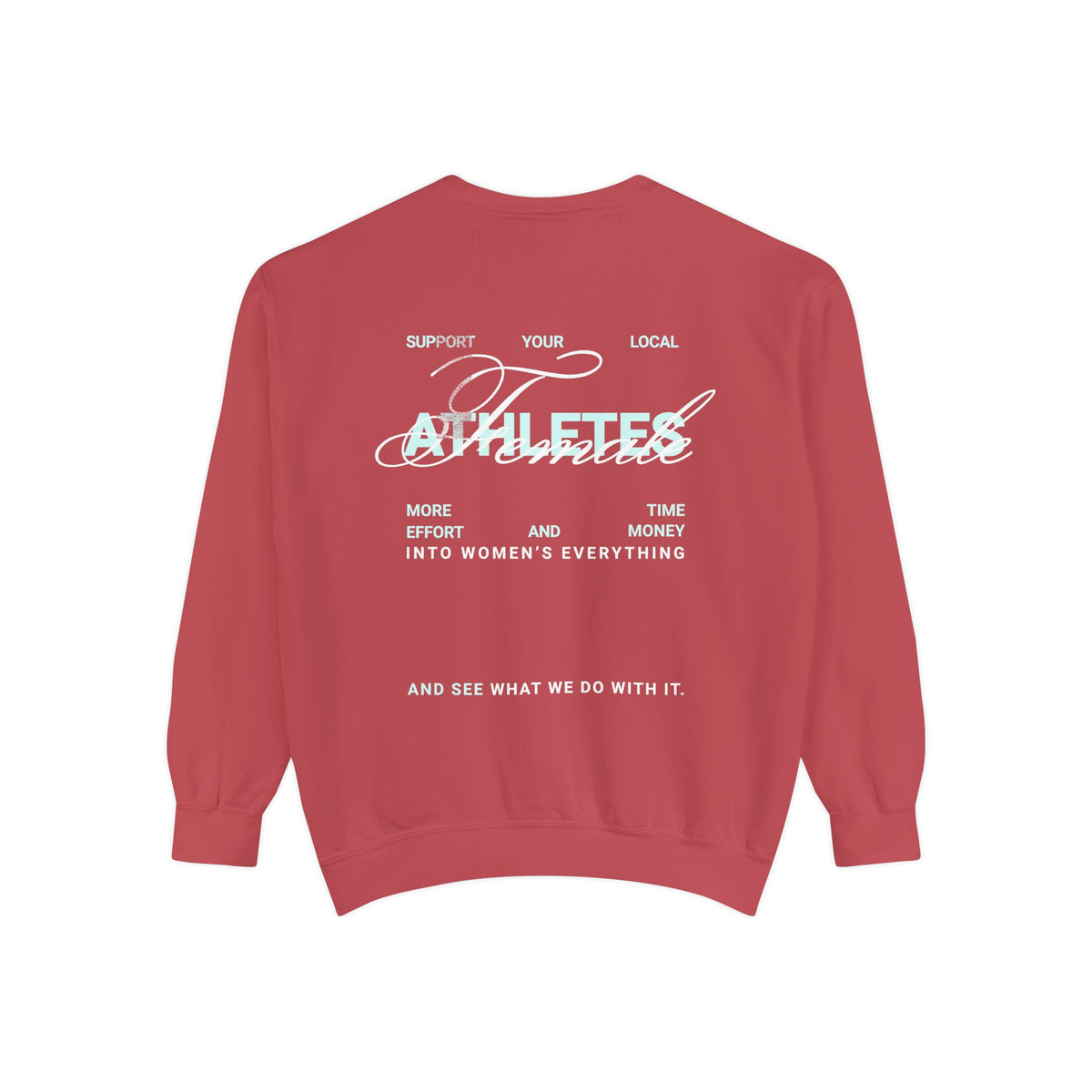 Support Female Athletes Adult Crewneck Sweatshirt