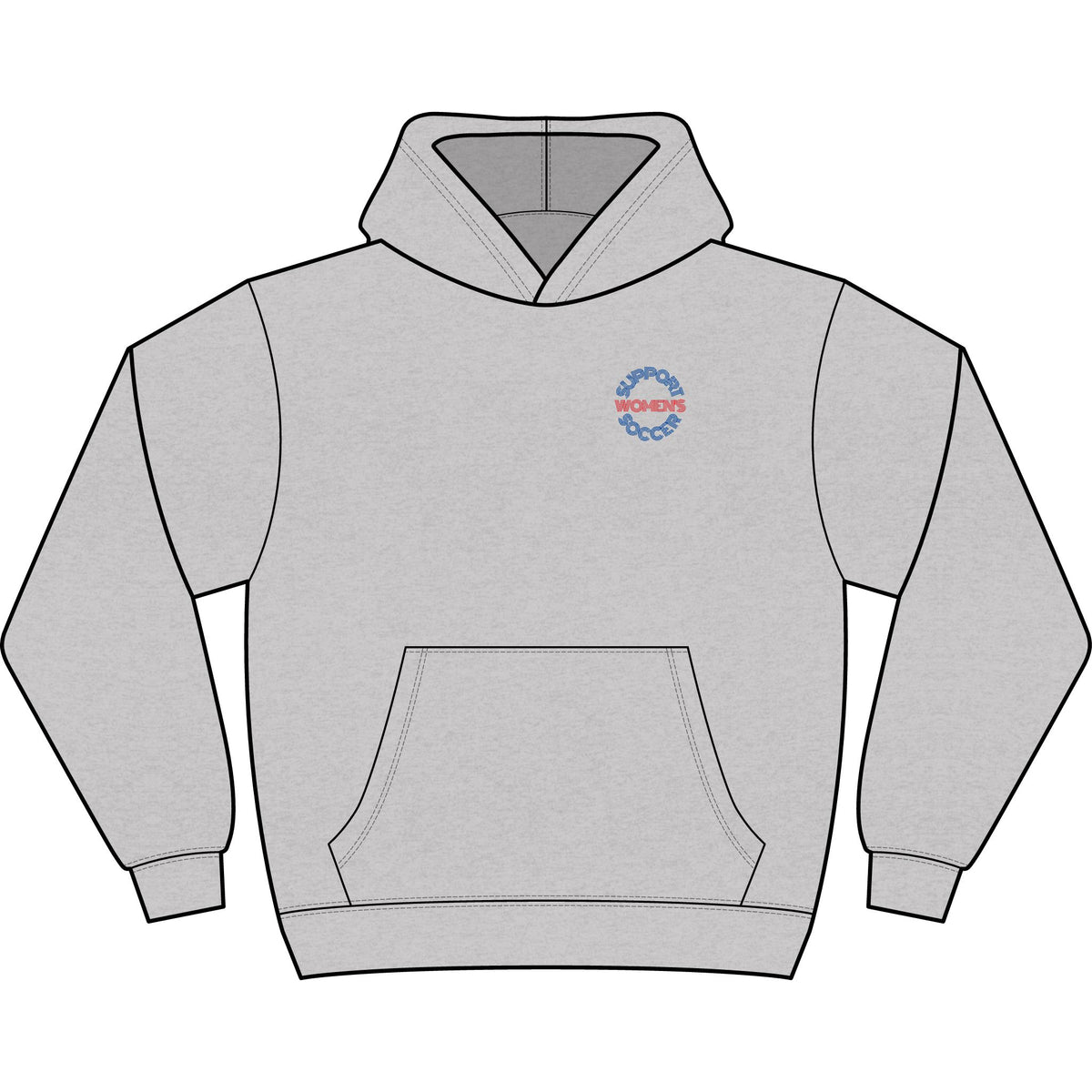 Support Women's Soccer Adult Hooded Sweatshirt
