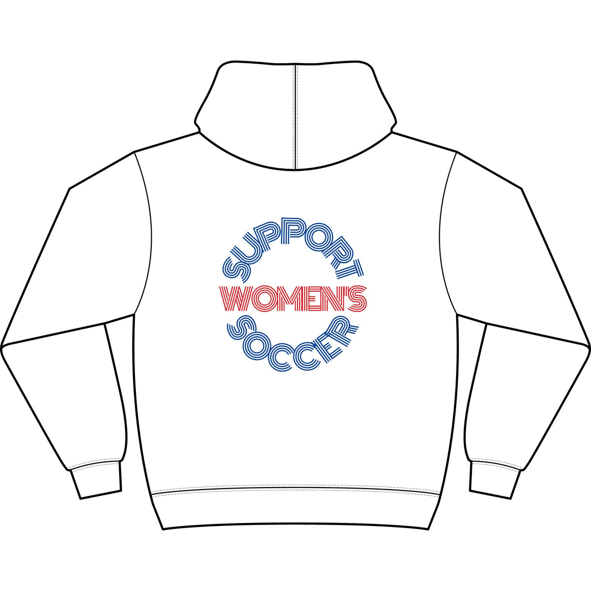 Support Women's Soccer Adult Hooded Sweatshirt