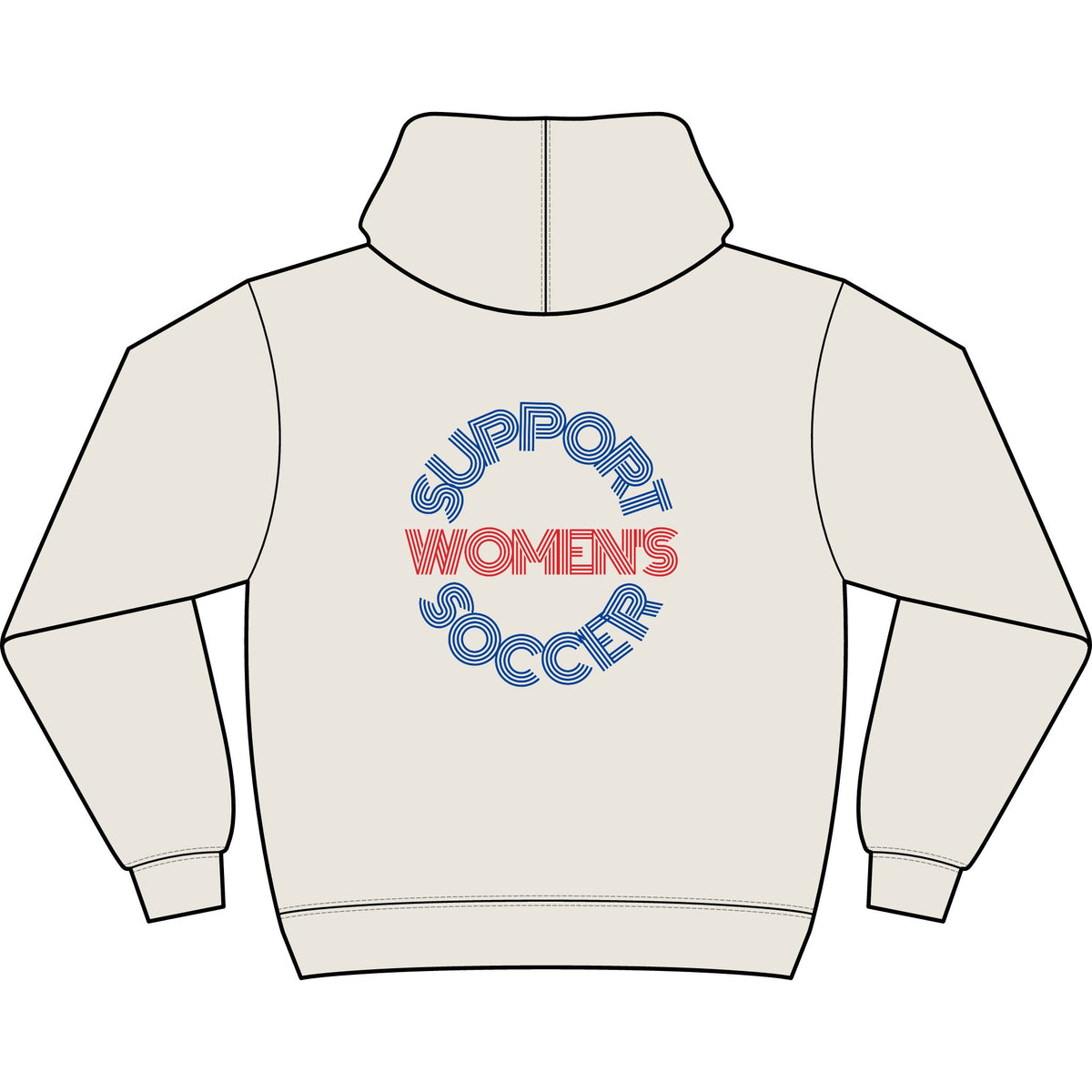 Support Women's Soccer Adult Hooded Sweatshirt