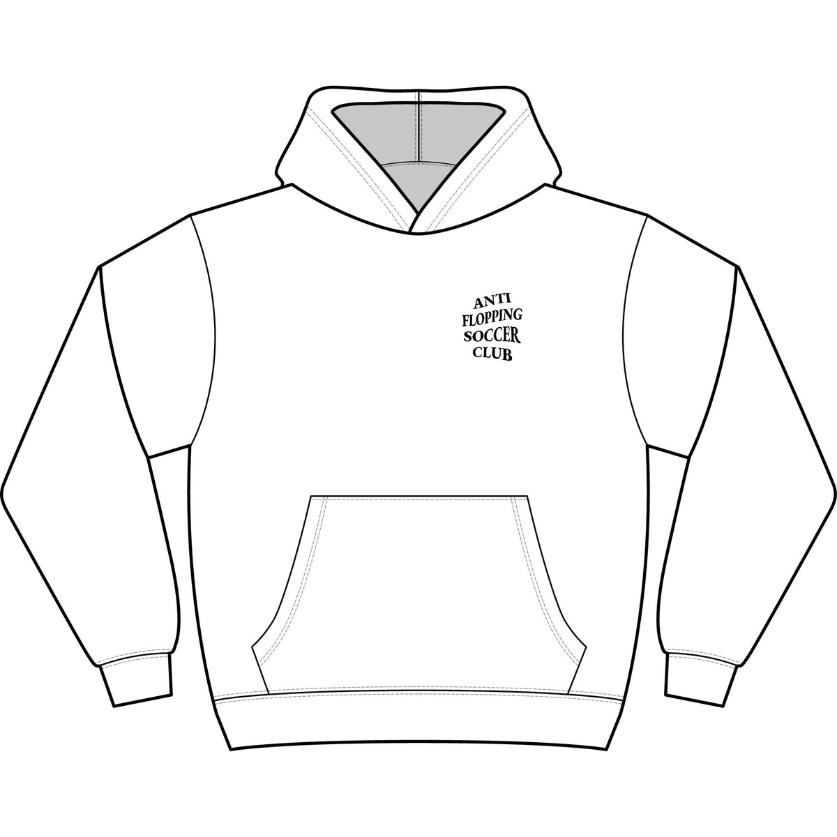 Anti Flopping Soccer Club Adult Hooded Sweatshirt