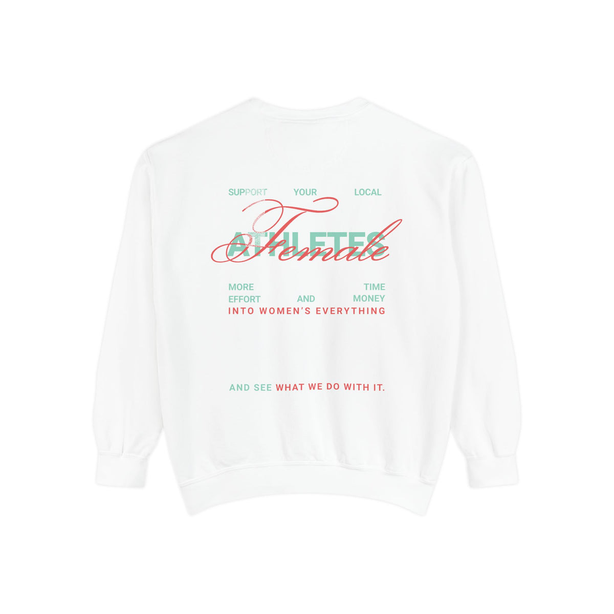 Support Female Athletes Adult Crewneck Sweatshirt