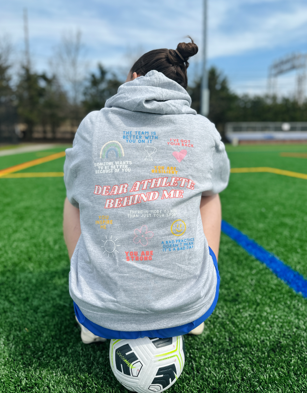 Dear Athlete Behind Me Adult Hooded Sweatshirt