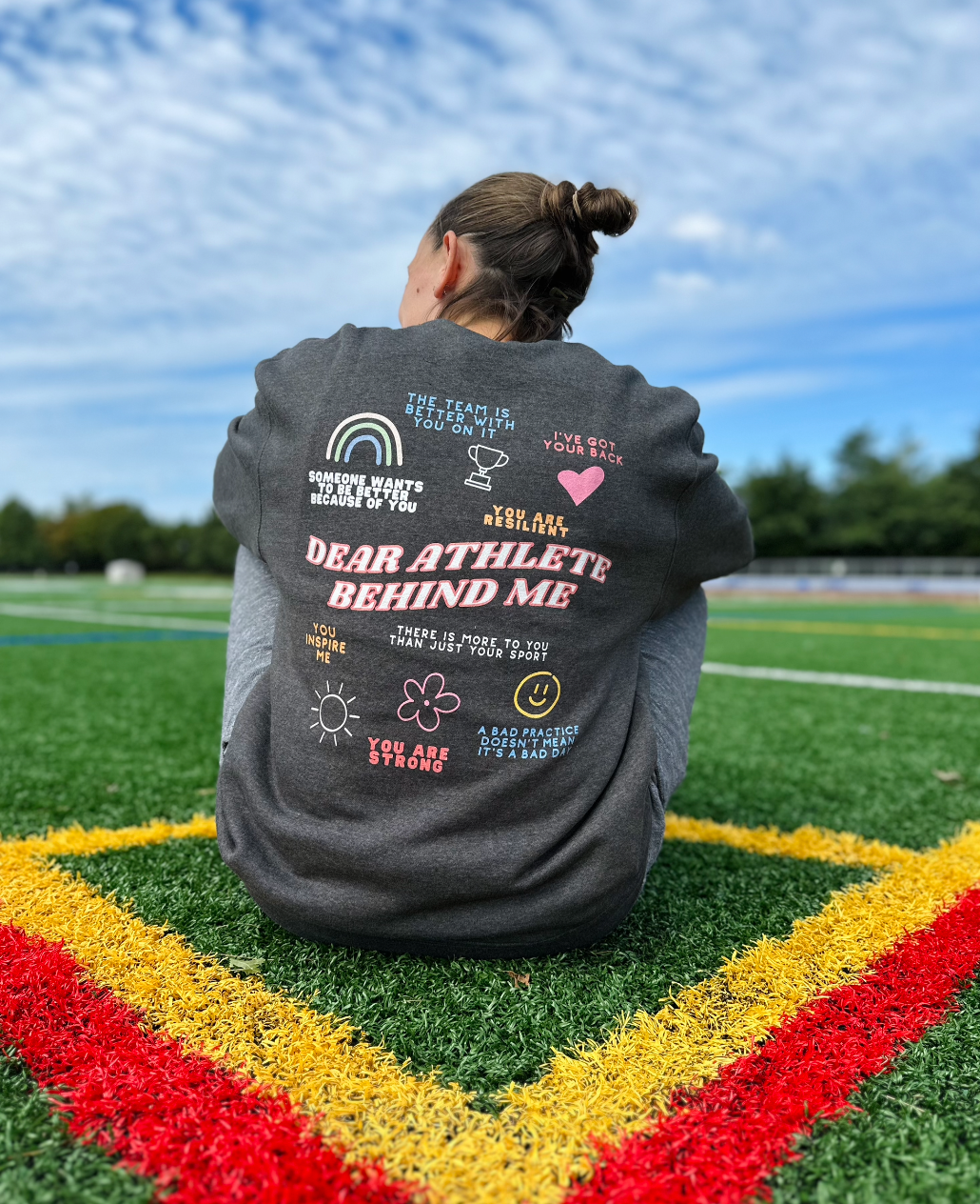 Dear Athlete Behind Me Adult Hooded Sweatshirt