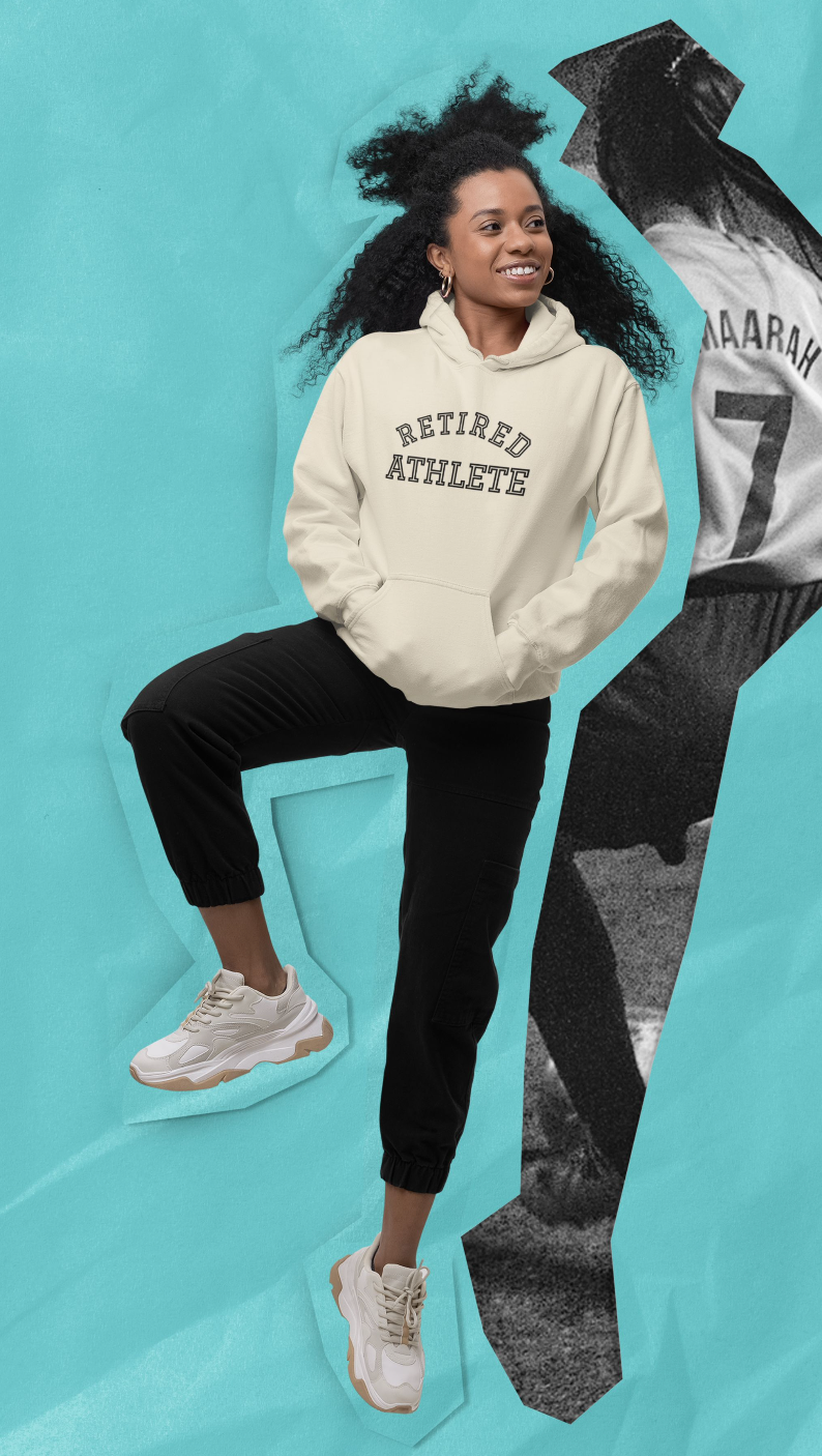 Retired Athlete Adult Hooded Sweatshirt