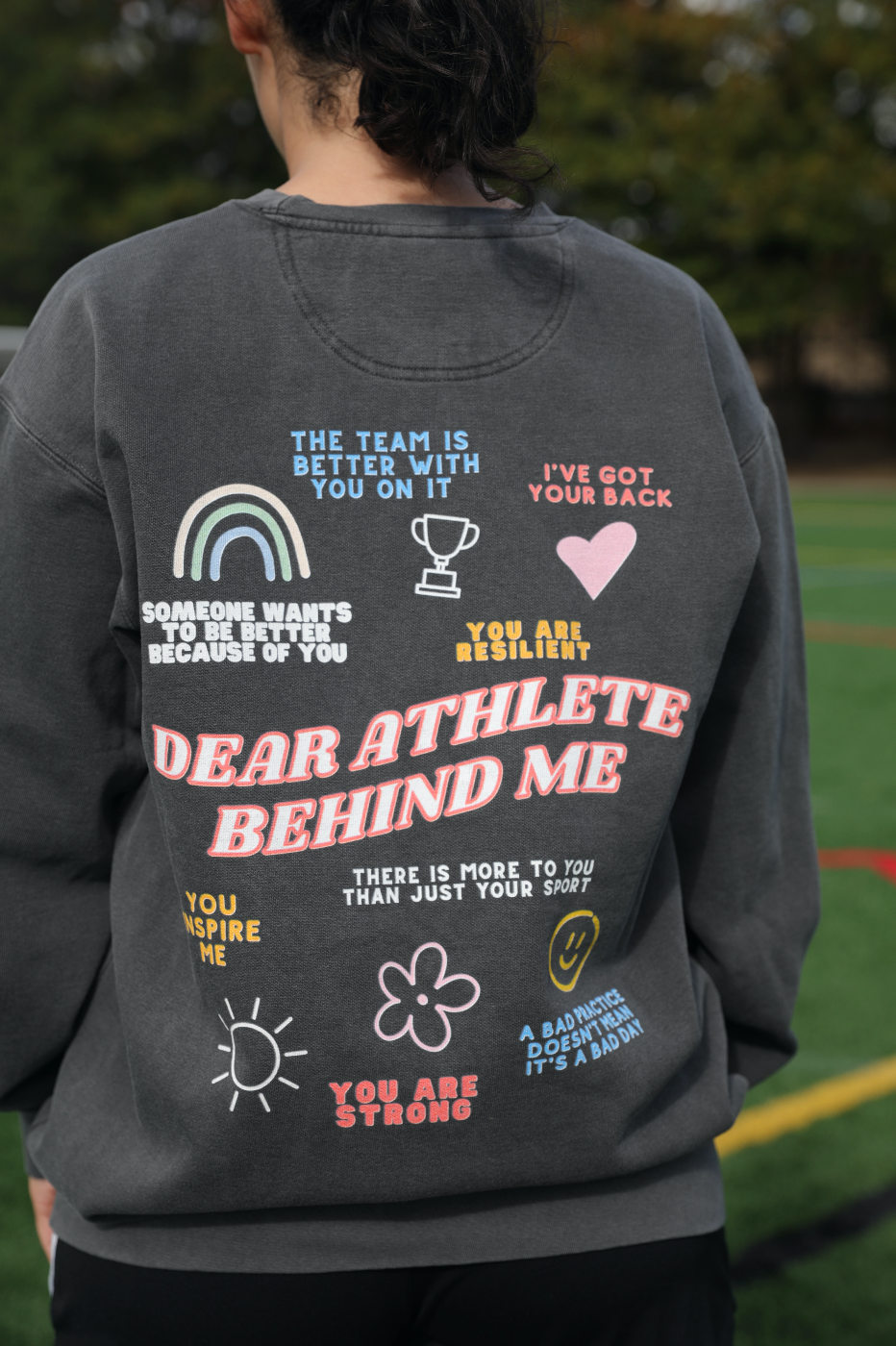 Dear Athlete Behind Me Adult Crewneck Sweatshirt