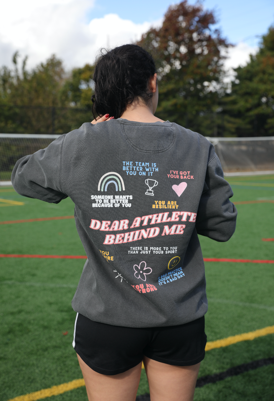 Dear Athlete Behind Me Adult Crewneck Sweatshirt