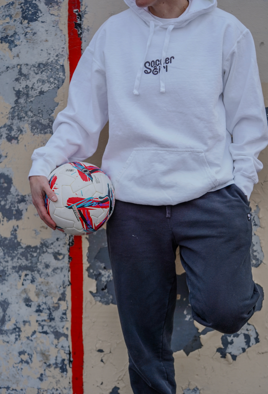 Dear Athlete Behind Me Distressed Hooded Sweatshirt