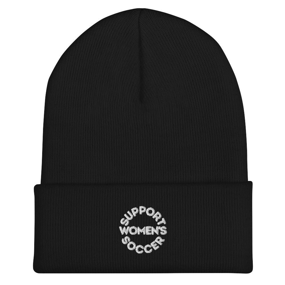Support Women's Soccer Embroidered Beanie