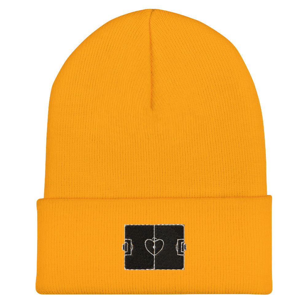 Soccer Love Field Embroidered Beanie