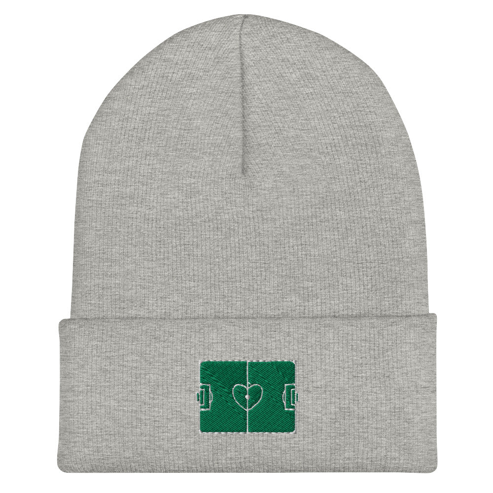 Soccer Love Field Embroidered Beanie