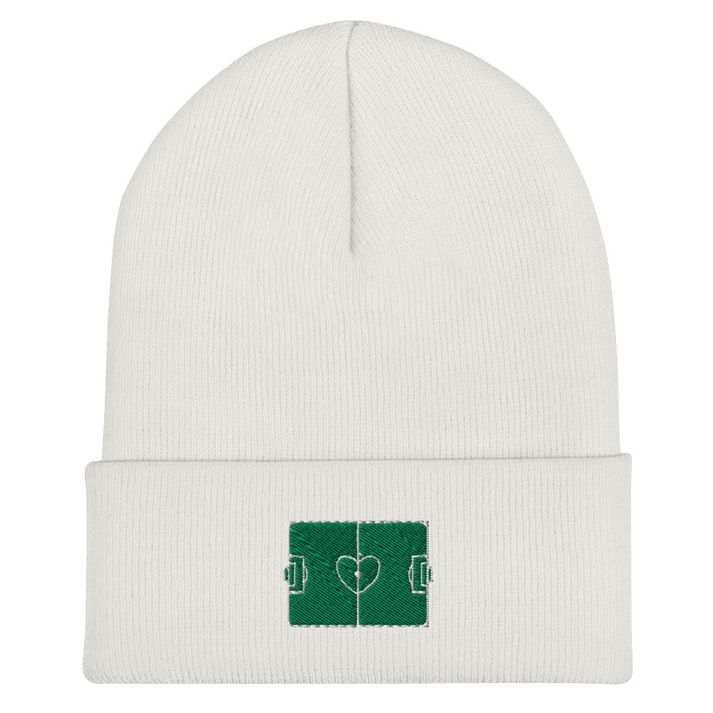 Soccer Love Field Embroidered Beanie