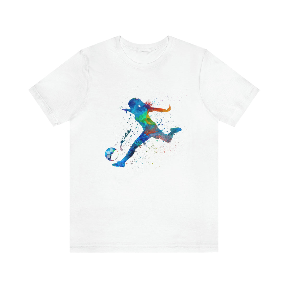 Watercolor Ladyballer Adult T-Shirt