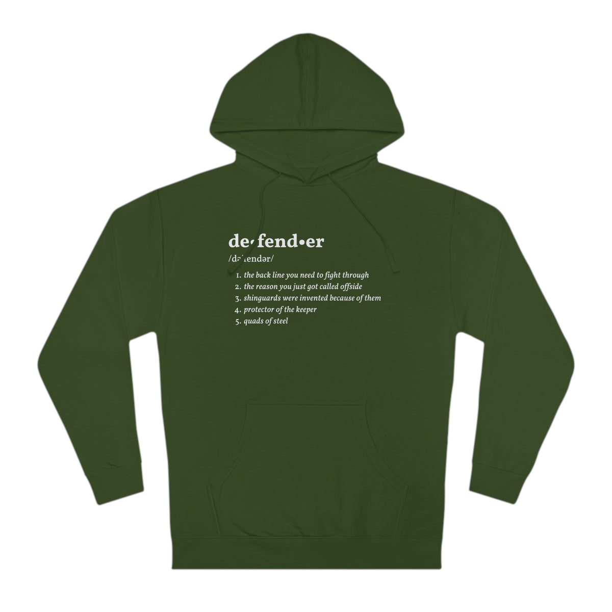 Defender Definition Adult Hooded Sweatshirt